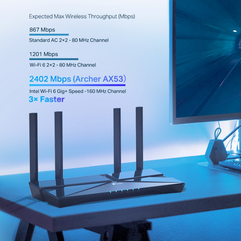 Мрежови адаптор TP-Link Archer AX53 wifi рутер